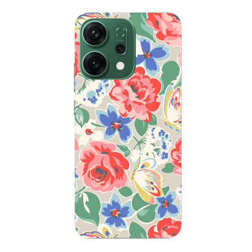 Oppo RENO 14 Lady roses Transparent Silicone TPU Θήκη